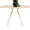 XOOON ARVADA tafel 140 cm - rond - centrale poot Nebbia |^ Eettafels|Tafelconfigurator