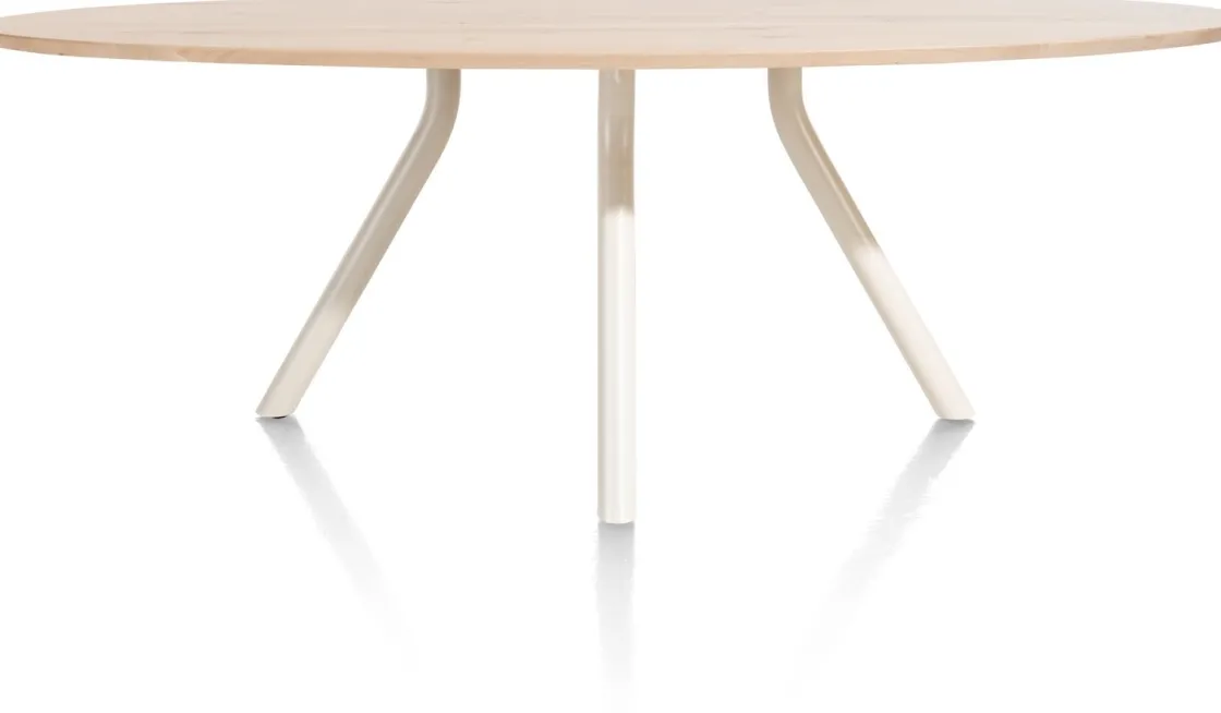 XOOON ARVADA tafel 250 x 110 cm - ellips - centrale poot Nebbia^ Tafelconfigurator|Eettafels
