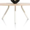 XOOON ARVADA tafel 220 x 110 cm - ellips - centrale poot Nebbia^ Tafelconfigurator|Eettafels
