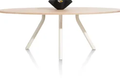 XOOON ARVADA tafel 220 x 110 cm - ellips - centrale poot Nebbia^ Tafelconfigurator|Eettafels