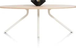 XOOON ARVADA tafel 220 x 110 cm - ellips - centrale poot Nebbia^ Tafelconfigurator|Eettafels