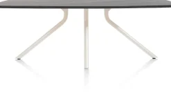 XOOON ARVADA tafel 190 x 100 cm - ovaal - centrale poot Nebbia - onyx^ Tafelconfigurator|Eettafels