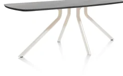 XOOON ARVADA tafel 190 x 100 cm - ovaal - centrale poot Nebbia - onyx^ Tafelconfigurator|Eettafels