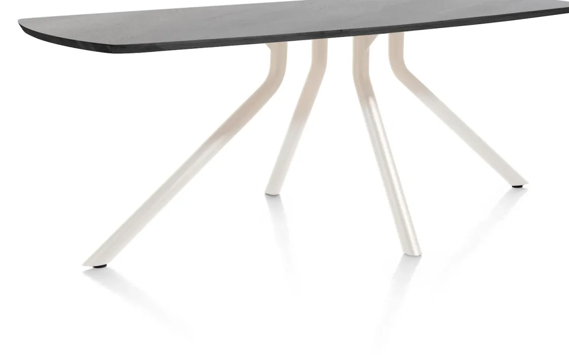 XOOON ARVADA tafel 190 x 100 cm - ovaal - centrale poot Nebbia - onyx^ Tafelconfigurator|Eettafels