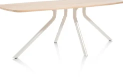 XOOON ARVADA tafel 220 x 110 cm - ovaal - centrale poot Nebbia^ Tafelconfigurator|Eettafels