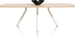 XOOON ARVADA tafel 220 x 110 cm - ovaal - centrale poot Nebbia^ Tafelconfigurator|Eettafels