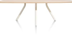 XOOON ARVADA tafel 220 x 110 cm - ovaal - centrale poot Nebbia^ Tafelconfigurator|Eettafels