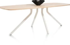 XOOON ARVADA tafel 250 x 110 cm - ovaal - centrale poot Nebbia^ Tafelconfigurator|Eettafels