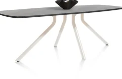 XOOON ARVADA tafel 250 x 110 cm - ovaal - centrale poot Nebbia - onyx^ Tafelconfigurator|Eettafels