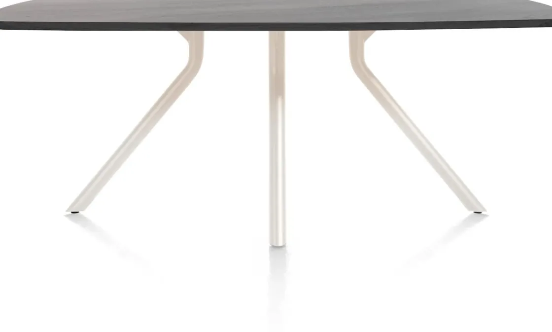 XOOON ARVADA tafel 160 x 100 cm - ovaal - centrale poot Nebbia - onyx^ Tafelconfigurator|Eettafels