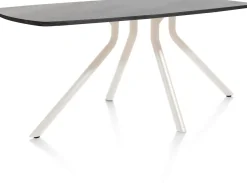 XOOON ARVADA tafel 160 x 100 cm - ovaal - centrale poot Nebbia - onyx^ Tafelconfigurator|Eettafels