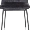 XOOON Aurora velours eetkamerstoel met zwart metalen frame^ Eetkamerstoelen