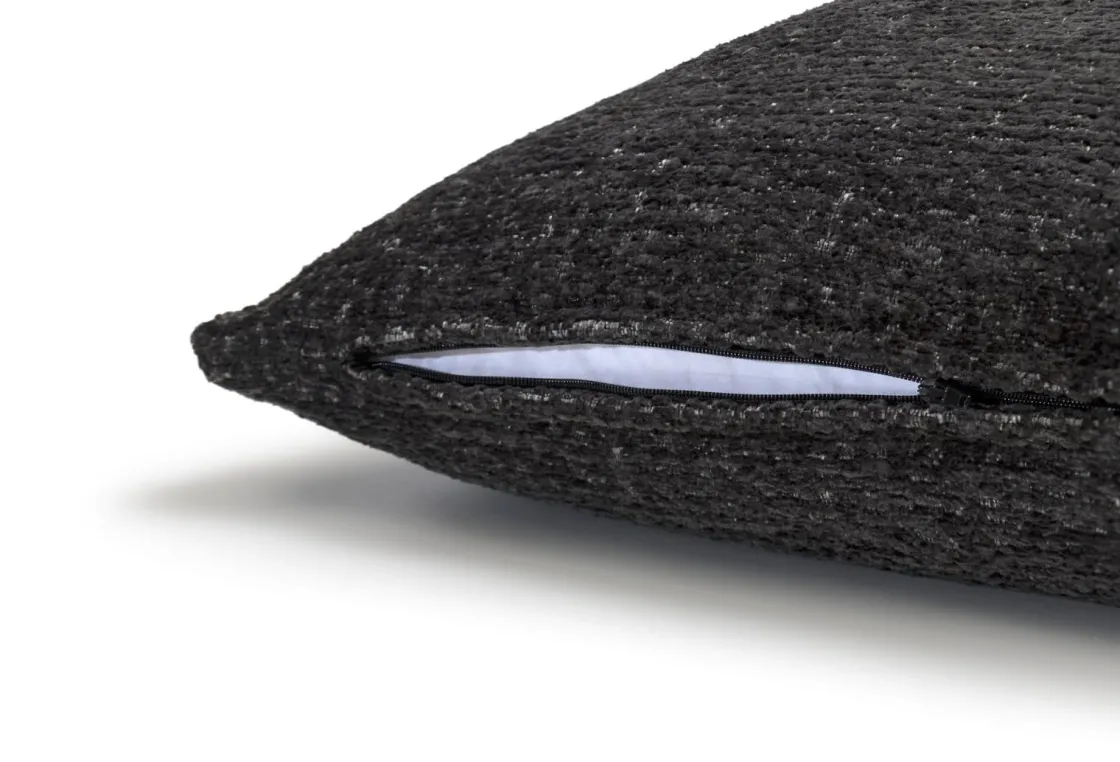 XOOON BeautiQ - Chic kussen 60x60cm in de kleur Antraciet^ Woonaccessoires