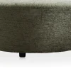 XOOON BeautiQ - Chic poef - rond 80 cm in de kleur Olijf - COCOmaison^ Poef/Hockers|Woonaccessoires