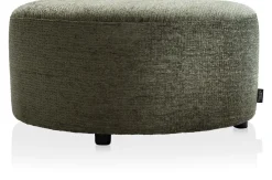 XOOON BeautiQ - Chic poef - rond 80 cm in de kleur Olijf - COCOmaison^ Poef/Hockers|Woonaccessoires