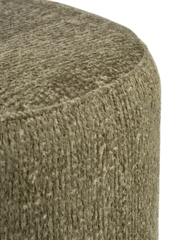 XOOON BeautiQ - Chic poef - rond 80 cm in de kleur Olijf - COCOmaison^ Poef/Hockers|Woonaccessoires