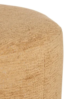 XOOON BeautiQ - Chic poef - rond 80 cm in de kleur Okergeel^ Poef/Hockers|Woonaccessoires