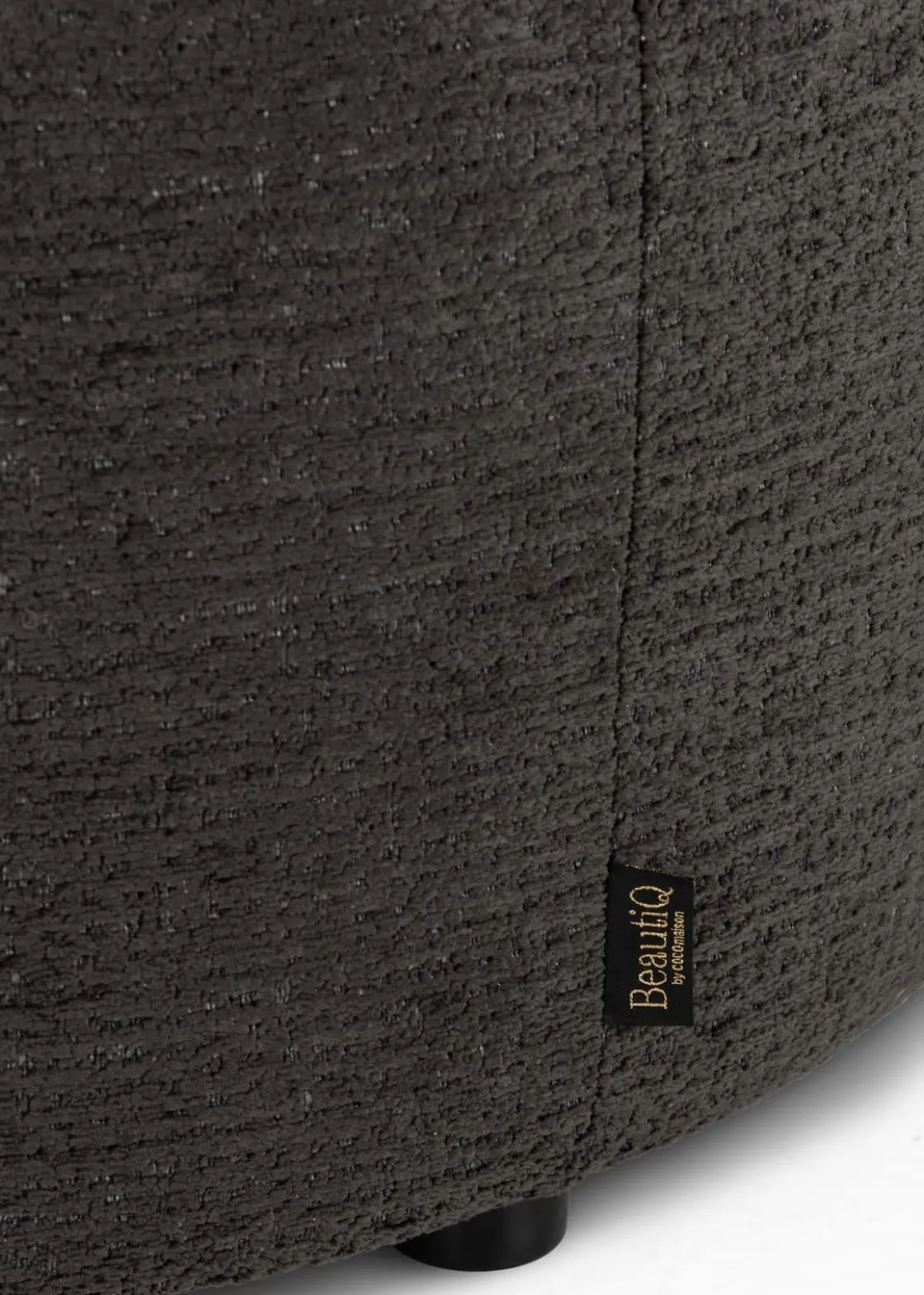 XOOON BeautiQ - Chic poef - rond 80 cm in de kleur Antraciet^ Woonaccessoires|Poef/Hockers