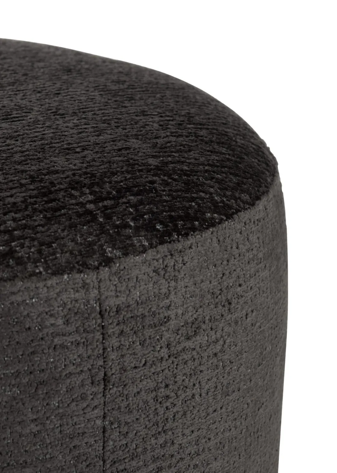 XOOON BeautiQ - Chic poef - rond 80 cm in de kleur Antraciet^ Woonaccessoires|Poef/Hockers