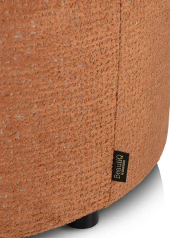 XOOON BeautiQ - Chic poef - rond 80 cm in de kleur Koper - COCOmaison^ Poef/Hockers|Woonaccessoires