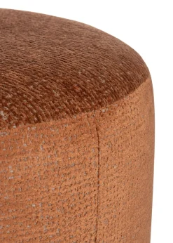 XOOON BeautiQ - Chic poef - rond 80 cm in de kleur Koper - COCOmaison^ Poef/Hockers|Woonaccessoires