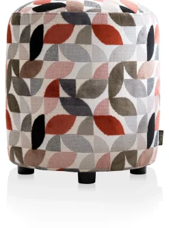 XOOON BeautiQ - Elite poef - rond 42 cm in de kleur Koper^ Woonaccessoires|Poef/Hockers
