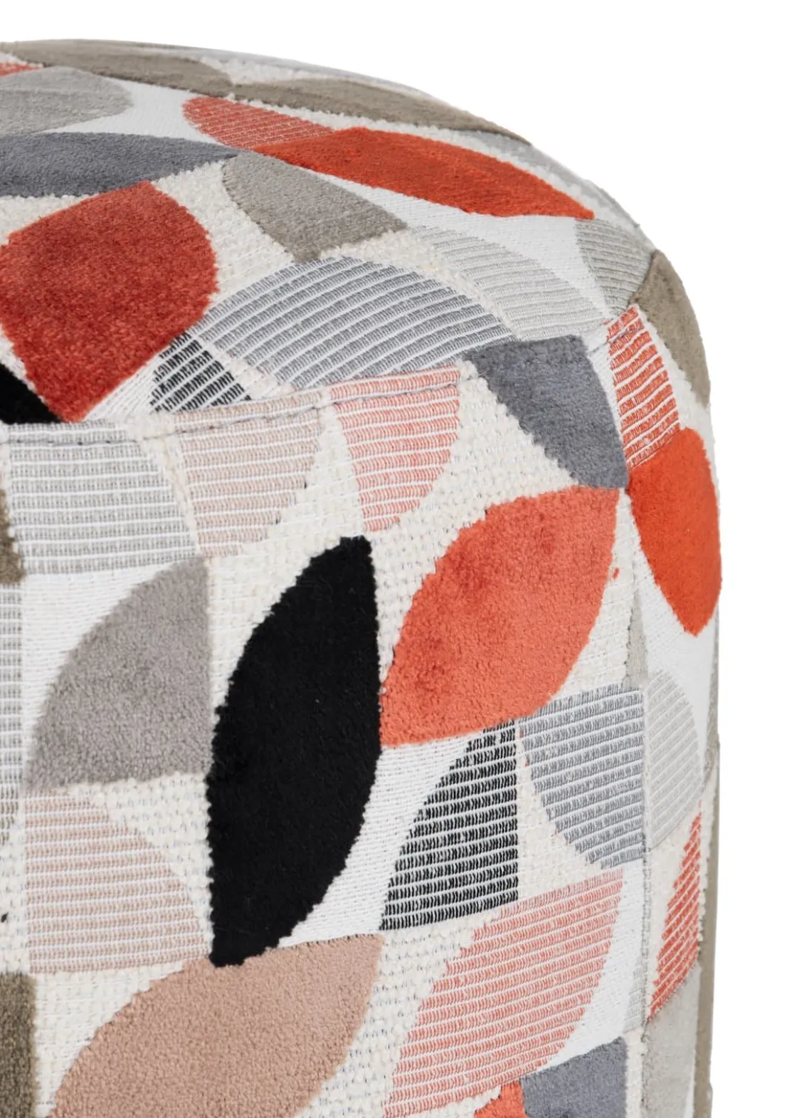 XOOON BeautiQ - Elite poef - rond 42 cm in de kleur Koper^ Woonaccessoires|Poef/Hockers