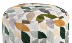 XOOON BeautiQ - Elite poef - rond 42 cm in de kleur Olijf^ Poef/Hockers|Woonaccessoires