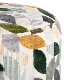 XOOON BeautiQ - Elite poef - rond 42 cm in de kleur Olijf^ Poef/Hockers|Woonaccessoires