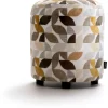 XOOON BeautiQ - Elite poef - rond 42 cm in de kleur Crème^ Poef/Hockers|Woonaccessoires