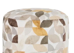 XOOON BeautiQ - Elite poef - rond 42 cm in de kleur Crème^ Poef/Hockers|Woonaccessoires