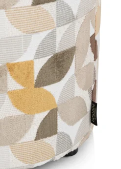 XOOON BeautiQ - Elite poef - rond 42 cm in de kleur Crème^ Poef/Hockers|Woonaccessoires