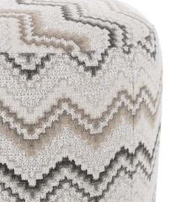 XOOON BeautiQ - Lush poef - rond 42 cm in de kleur Antraciet^ Woonaccessoires|Poef/Hockers