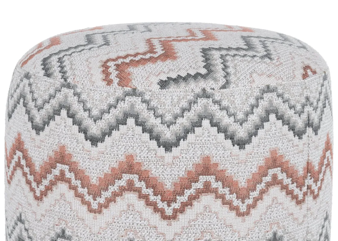 XOOON BeautiQ - Lush poef - rond 42 cm in de kleur Koper - COCOmaison^ Poef/Hockers|Woonaccessoires