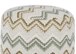 XOOON BeautiQ - Lush poef - rond 42 cm in de kleur Olijf - COCOmaison^ Poef/Hockers|Woonaccessoires