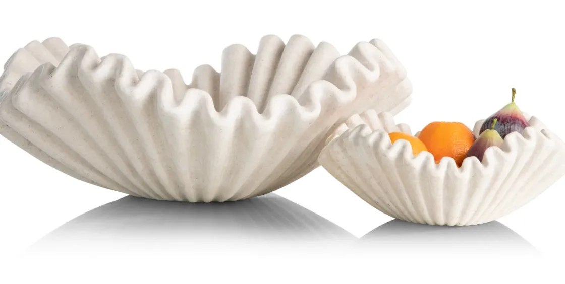 XOOON Bella schaal D28cm in de kleur Crème - COCOmaison^ Woonaccessoires