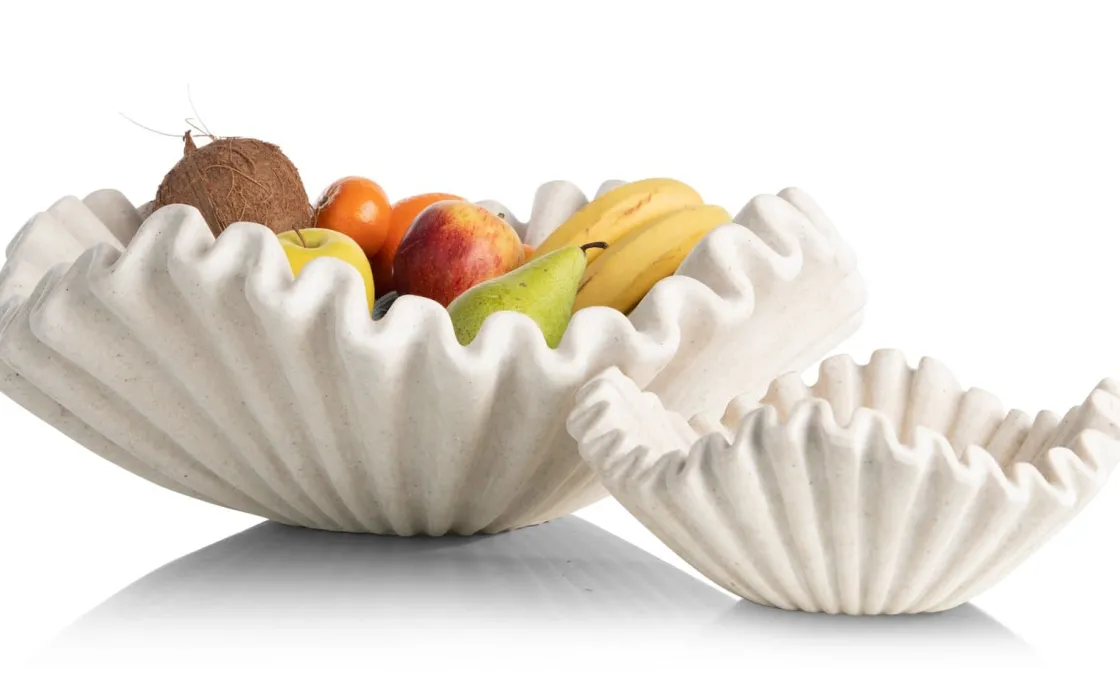 XOOON Bella schaal D28cm in de kleur Crème - COCOmaison^ Woonaccessoires
