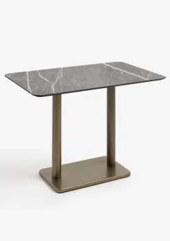 XOOON Brest bartafel marble light grey (120x75cm) in kleur Goud^ Woonaccessoires|Bartafels