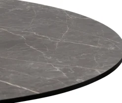 XOOON Brest bartafel marble light grey (D80cm) in kleur Zwart^ Bartafels|Woonaccessoires