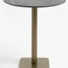 XOOON Brest bartafel marble light grey (D80cm) in kleur Goud^ Woonaccessoires|Bartafels