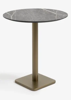 XOOON Brest bartafel marble light grey (D80cm) in kleur Goud^ Woonaccessoires|Bartafels