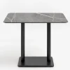 XOOON Brest bartafel marble light grey (120x75cm) kleur Zwart^ Bartafels|Woonaccessoires