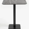 XOOON Brest bartafel marble light grey (75x75cm) in kleur Zwart^ Bartafels|Woonaccessoires