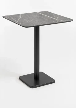 XOOON Brest bartafel marble light grey (75x75cm) in kleur Zwart^ Bartafels|Woonaccessoires