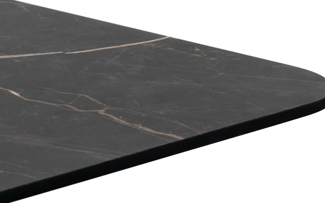 XOOON Brest bartafel marble onyx (75x75cm) in kleur Zwart^ Bartafels|Woonaccessoires