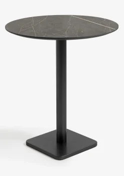 XOOON Brest bartafel marble onyx (D80cm) in kleur Zwart^ Bartafels|Woonaccessoires