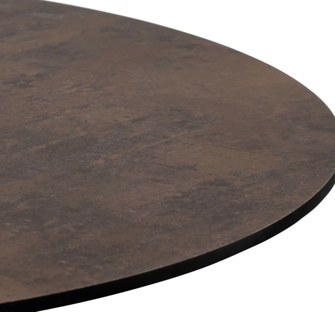 XOOON Brest bartafel stone rust (D80cm) in kleur Zwart van COCOmaison^ Bartafels|Woonaccessoires
