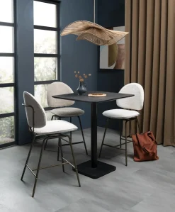 XOOON Brest bartafel stone (75x75cm) in kleur Zwart van COCOmaison^ Bartafels|Woonaccessoires