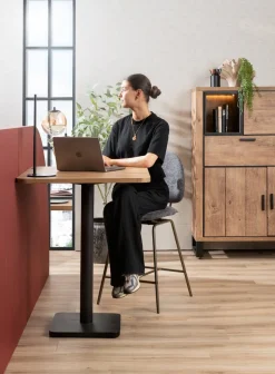 XOOON Brest bartafel vintage oak (75x75cm) kleur Zwart van COCOmaison^ Bartafels|Woonaccessoires