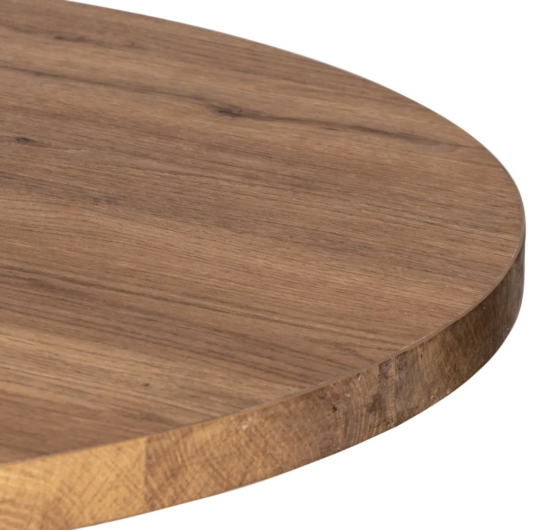 XOOON Brest bartafel vintage oak (D80cm) kleur Zwart van COCOmaison^ Bartafels|Woonaccessoires